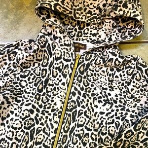 Cavalli girls zip up hoodie, leopard print size 8